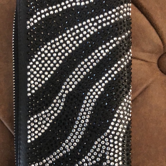 Zebra Pattern Rhinestone Wallet - Picture 2 of 4